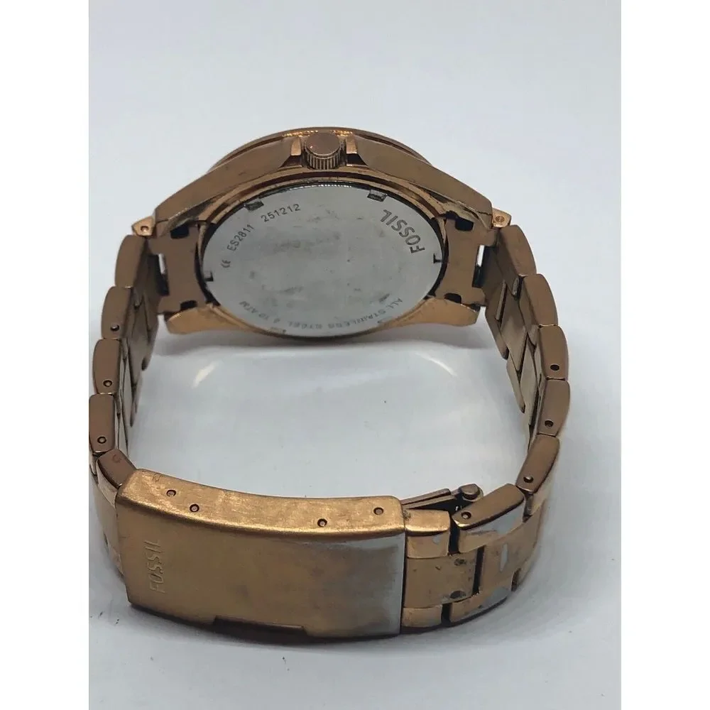 Fossil ES2811 Women's Stainless Steel Analog Rose Gold Dial Quartz Watch RK336
